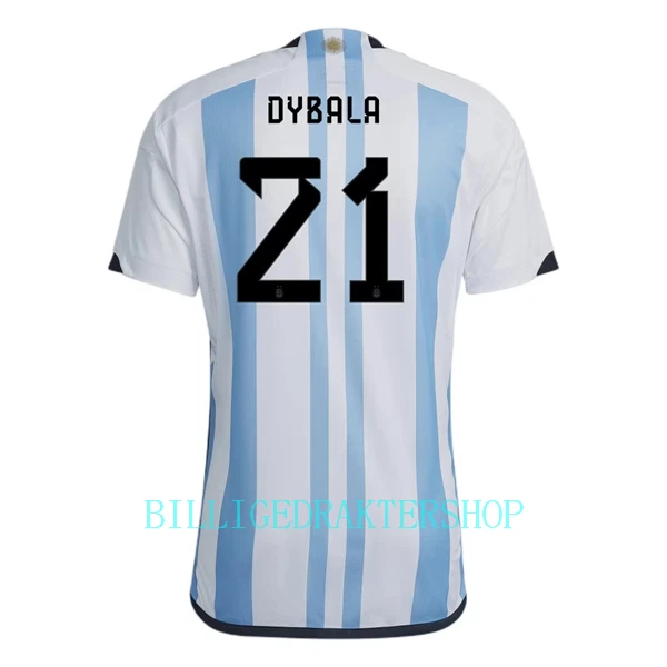 Argentina Paulo Dybala 21 Hjemmetrøye VM 2022