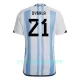 Argentina Paulo Dybala 21 Hjemmetrøye VM 2022