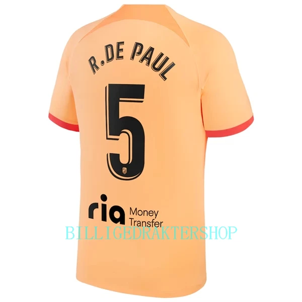 Atlético Madrid Rodrigo de Paul 5 Tredjetrøye 2022-23