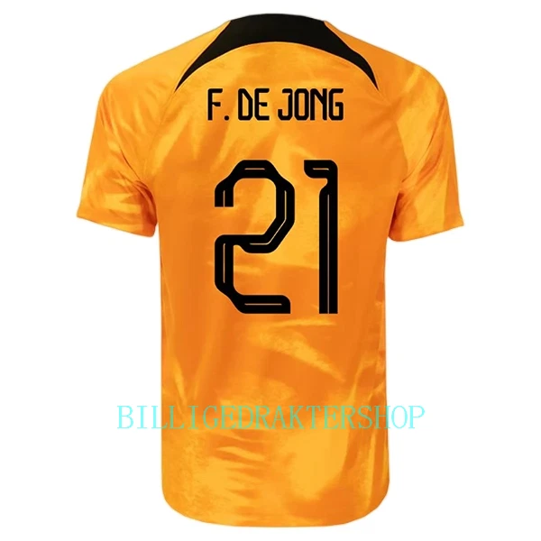 Nederland Frenkie de Jong 21 Hjemmetrøye VM 2022