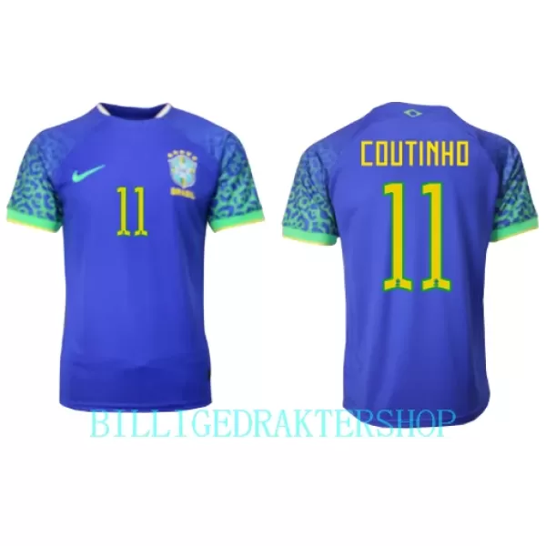 Brasil Philippe Coutinho 11 Bortetrøye VM 2022