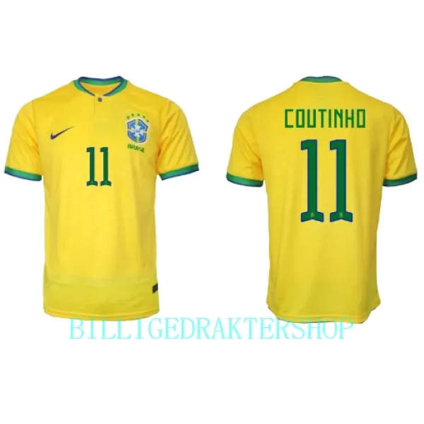 Brasil Philippe Coutinho 11 Hjemmetrøye VM 2022