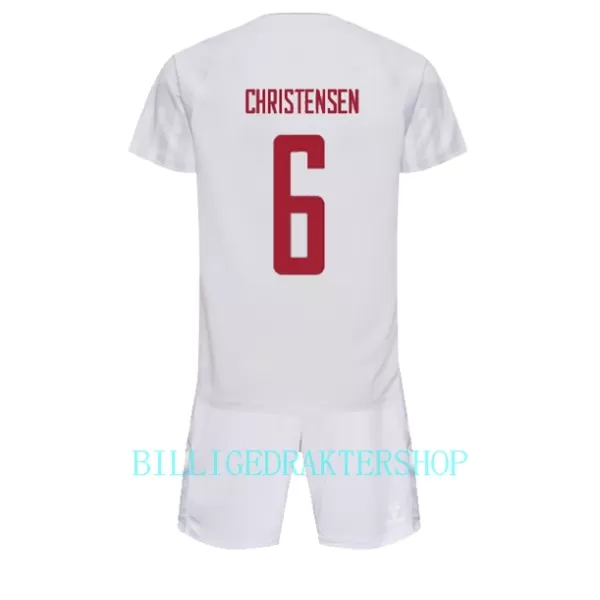 Danmark Andreas Christensen 6 Bortetrøye Barn VM 2022