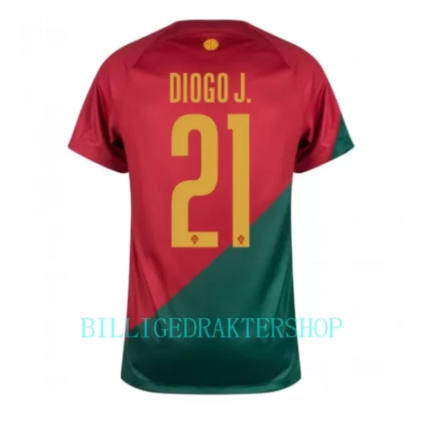 Portugal Diogo Jota 21 Hjemmetrøye VM 2022