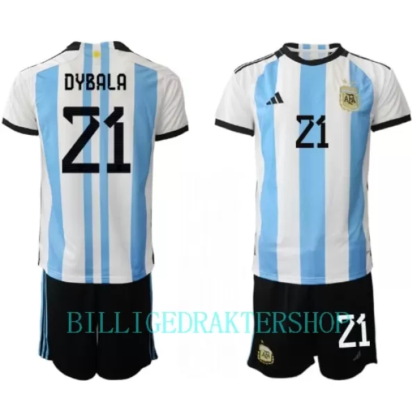 Argentina Paulo Dybala 21 Hjemmetrøye Barn VM 2022