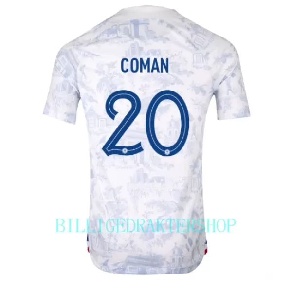 Frankrike Kingsley Coman 20 Bortetrøye VM 2022