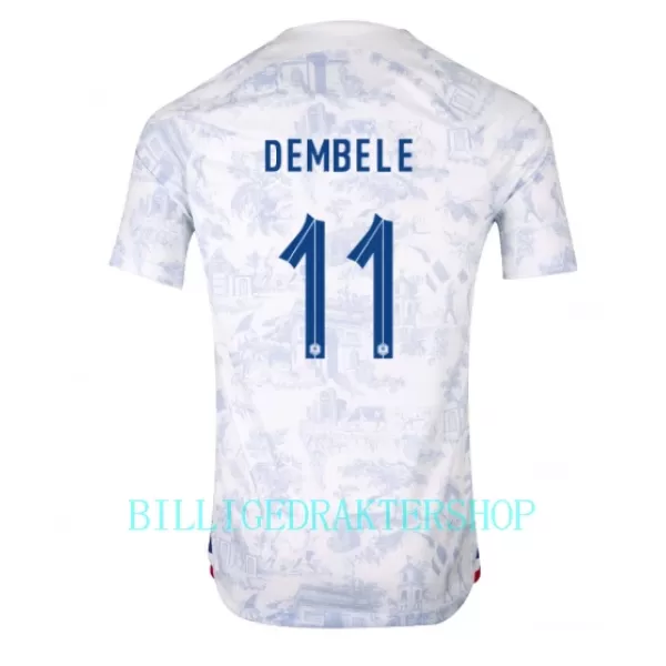 Frankrike Ousmane Dembélé 11 Bortetrøye VM 2022