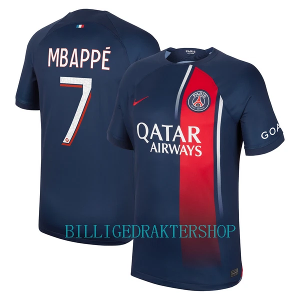 Paris Saint-Germain Kylian Mbappé 7 Hjemmetrøye 2023/2024