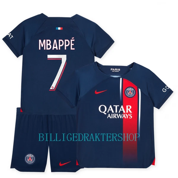 Paris Saint-Germain Kylian Mbappé 7 Hjemmetrøye Barn 2023/2024