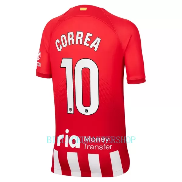 Atlético Madrid Correa 10 Hjemmetrøye Barn 2023/2024