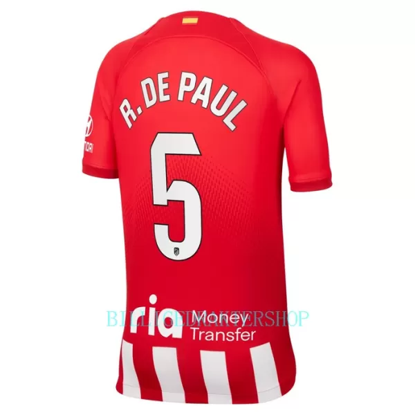 Atlético Madrid Rodrigo de Paul 5 Hjemmetrøye Barn 2023/2024