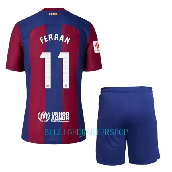 FC Barcelona Ferran Torres 11 Hjemmetrøye Barn 2023/2024