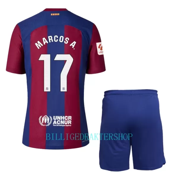 FC Barcelona Marcos A. 17 Hjemmetrøye Barn 2023/2024