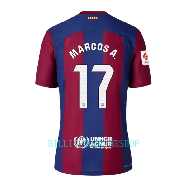 FC Barcelona Marcos A. 17 Hjemmetrøye Barn 2023/2024