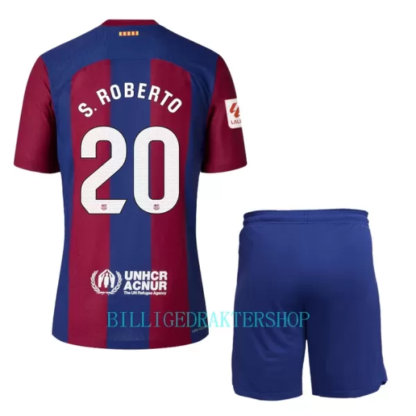 FC Barcelona S. Roberto 20 Hjemmetrøye Barn 2023/2024