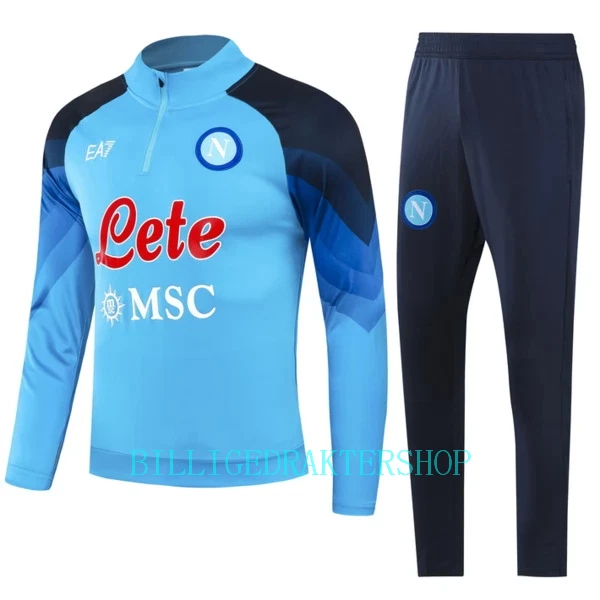 SSC Napoli Trenings Collegegenser Set 2023/2024 Blå