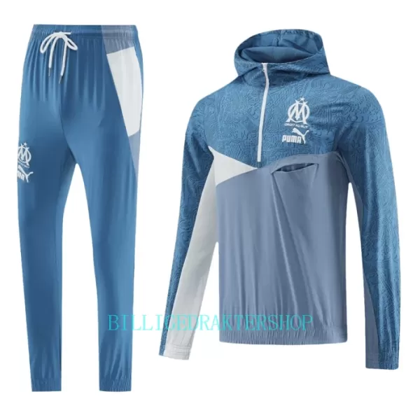 Olympique de Marseille Hoodie Trenings Collegegenser Set 2023/2024 Blå