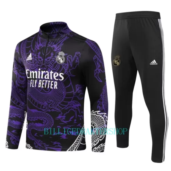 Real Madrid Trenings Collegegenser Set 2023/2024 Dragon Lilla