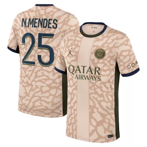 Paris Saint-Germain Nuno Mendes 25 Fjerde trøye Jordan 2023/2024