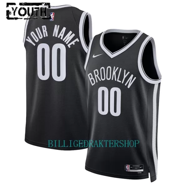 Brooklyn Nets Trøye Barn Icon Edition 2023/2024 Swingman Svart