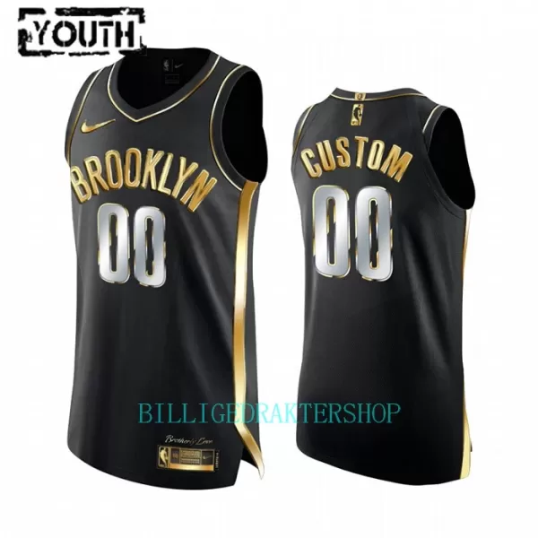 Limited Brooklyn Nets Trøye Barn Golden Edition Swingman Svart