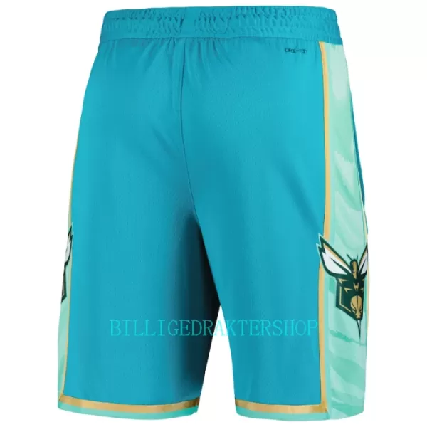 Charlotte Hornets NBA Shorts City Edition Swingman Blågrønn