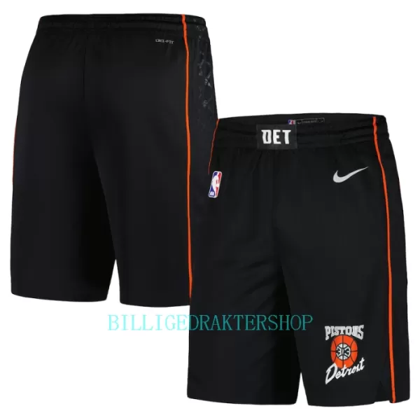 Detroit Pistons NBA Shorts City Edition Swingman Svart