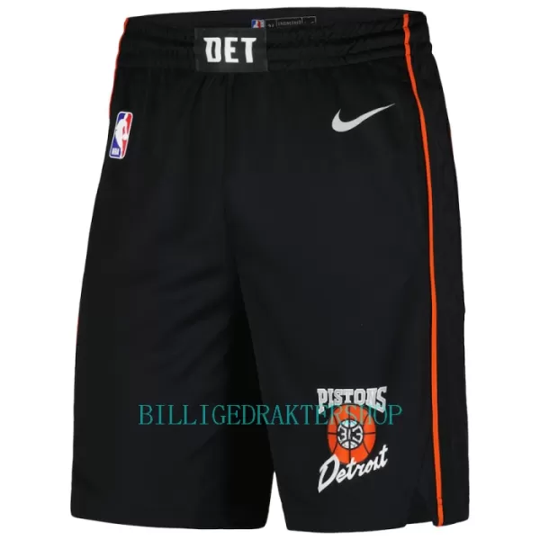 Detroit Pistons NBA Shorts City Edition Swingman Svart