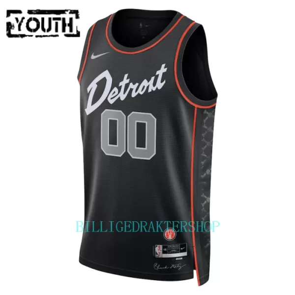 Detroit Pistons Trøye Barn City Edition 2023/2024 Swingman Svart