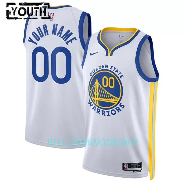 Golden State Warriors Trøye Barn Association Edition 2023/2024 Swingman Hvit