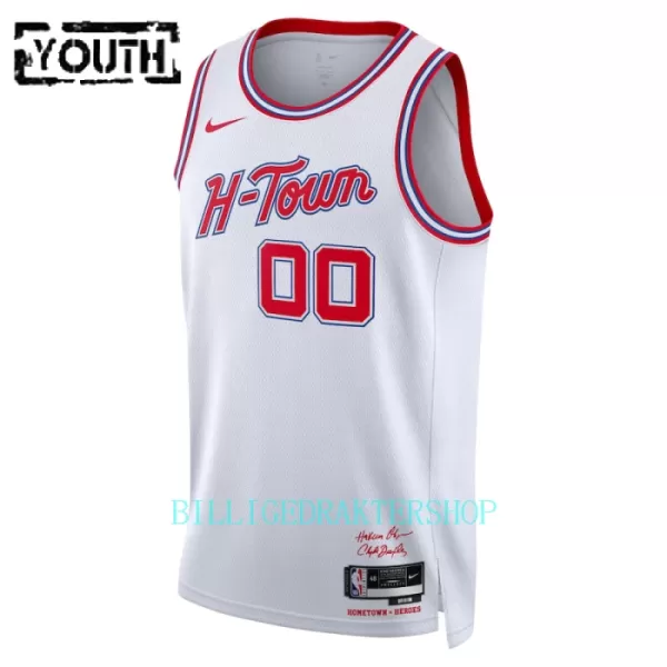 Houston Rockets Trøye Barn City Edition 2023/2024 Swingman Hvit