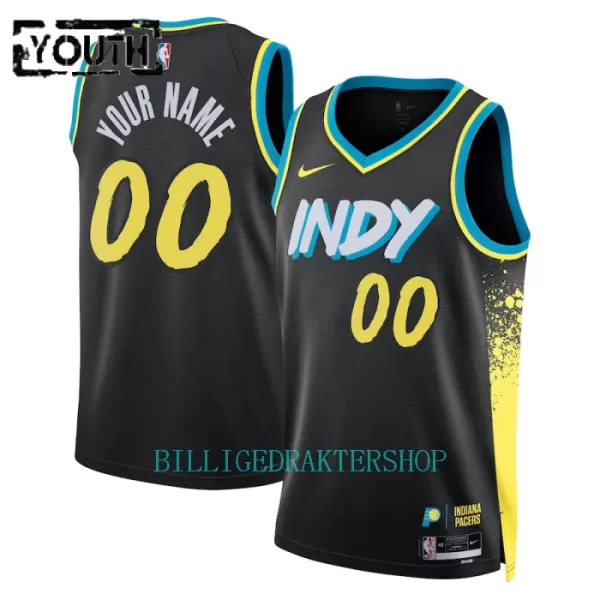 Indiana Pacers Trøye Barn City Edition 2023/2024 Swingman Svart