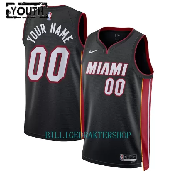 Miami Heat Trøye Barn Icon Edition 2023/2024 Swingman Svart