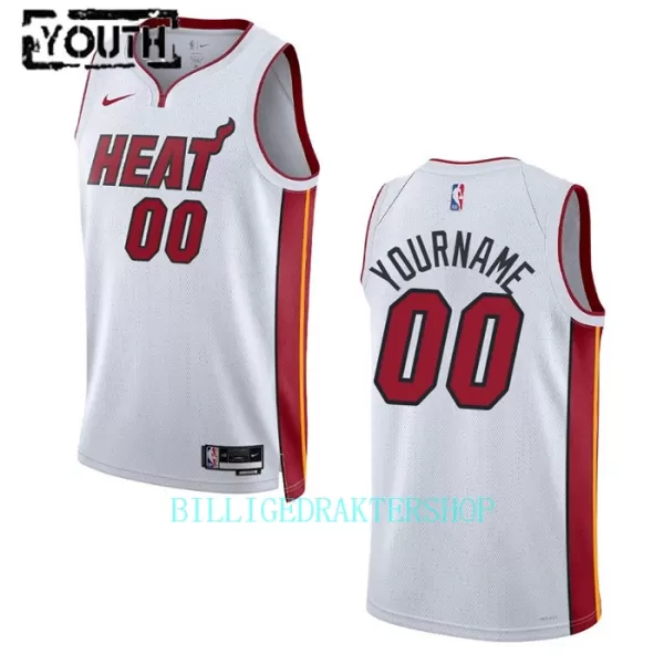 White Miami Heat Trøye Barn Association Edition 2023/2024 Swingman