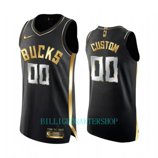 Limited Milwaukee Bucks Trøye Golden Edition Swingman Svart