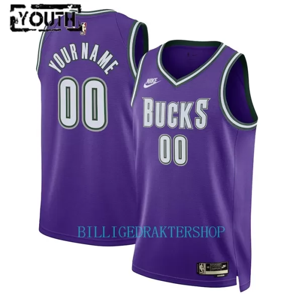 Milwaukee Bucks Trøye Barn Classic Edition Swingman Lilla