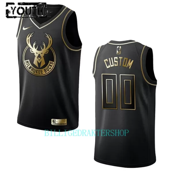 Milwaukee Bucks Trøye Barn Golden Edition Swingman Svart