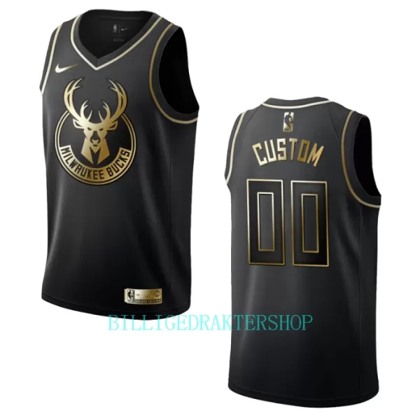 Milwaukee Bucks Trøye Golden Edition Swingman Svart