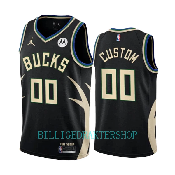 Milwaukee Bucks Trøye Statement Edition 2023/2024 Swingman Svart