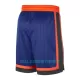 New York Knicks NBA Shorts City Edition Swingman Blå