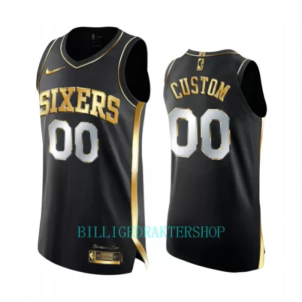 Limited Philadelphia 76ers Trøye Golden Edition Swingman Svart