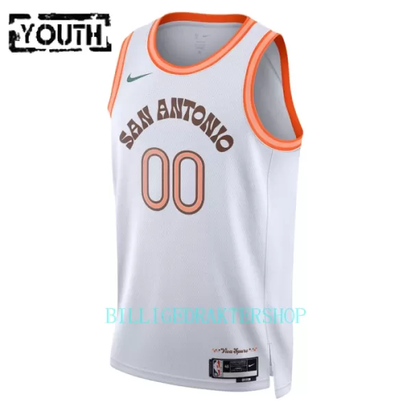 San Antonio Spurs Trøye Barn City Edition 2023/2024 Swingman Hvit