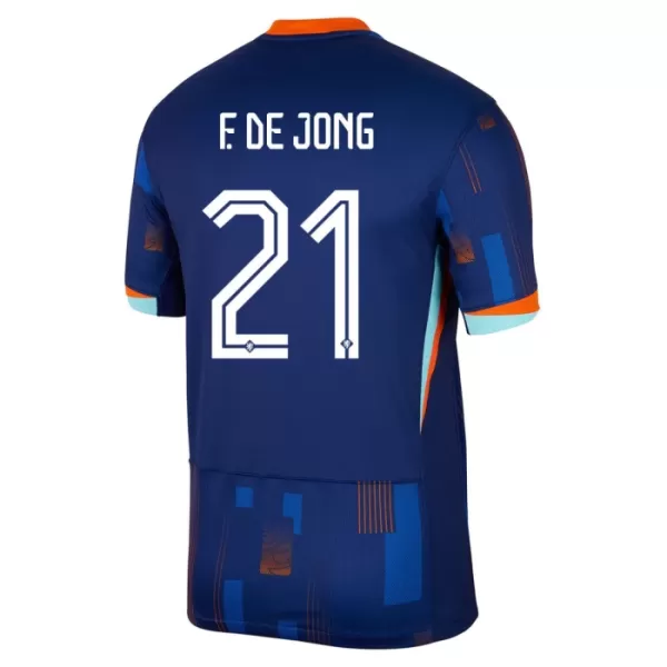 Nederland Frenkie de Jong 21 Bortetrøye Barn EM 2024