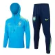 Brasil Hoodie Trenings Collegegenser Set Barn 2024/2025 Blå