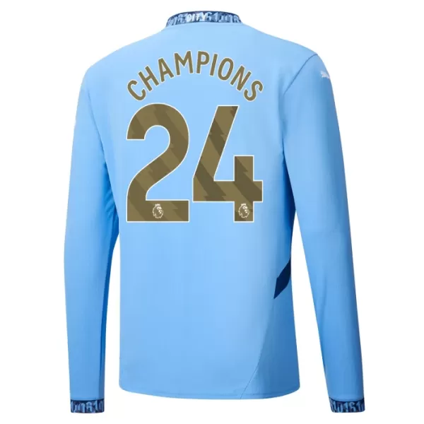 Manchester City Champions 24 Hjemmetrøye 2024/2025 Langermet