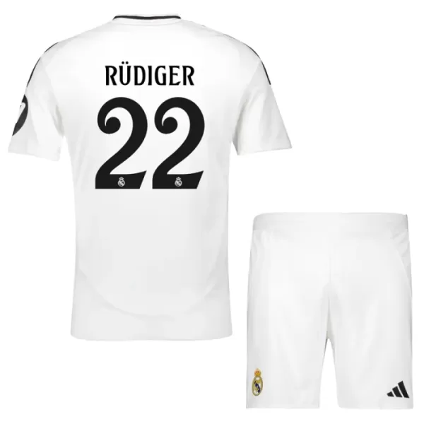 Real Madrid Rudiger 22 Hjemmetrøye Barn 2024/2025