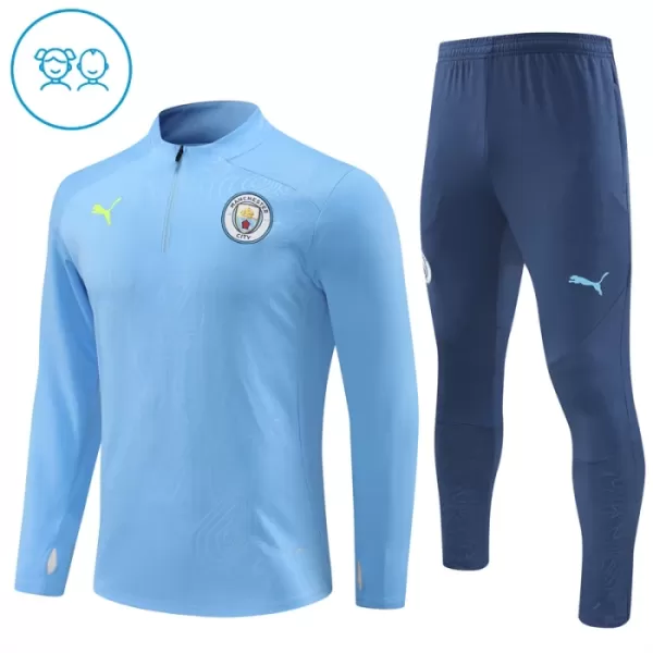 Manchester City Trenings Collegegenser Set Barn 2024/2025 Blå