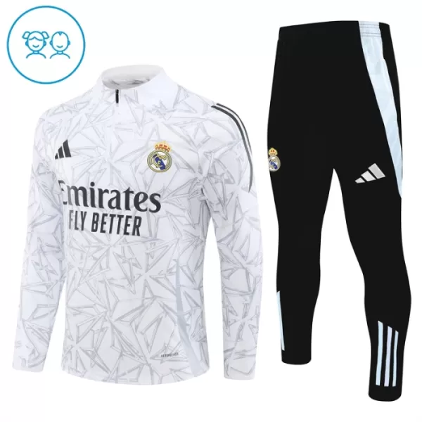 Real Madrid Trenings Collegegenser Set Barn 2024/2025 Hvit