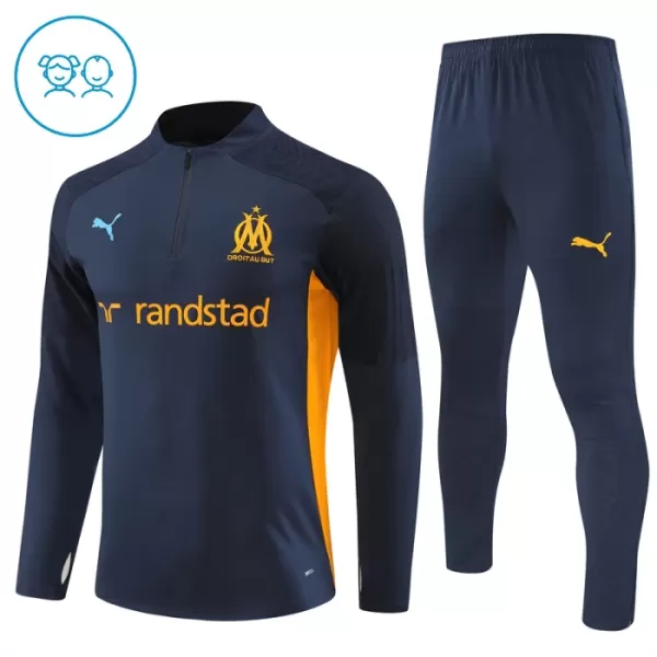 Olympique de Marseille Trenings Collegegenser Set Barn 2024/2025 Navy