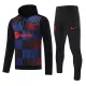 Barcelona Hoodie Trenings Collegegenser Set 2024/2025 Navy